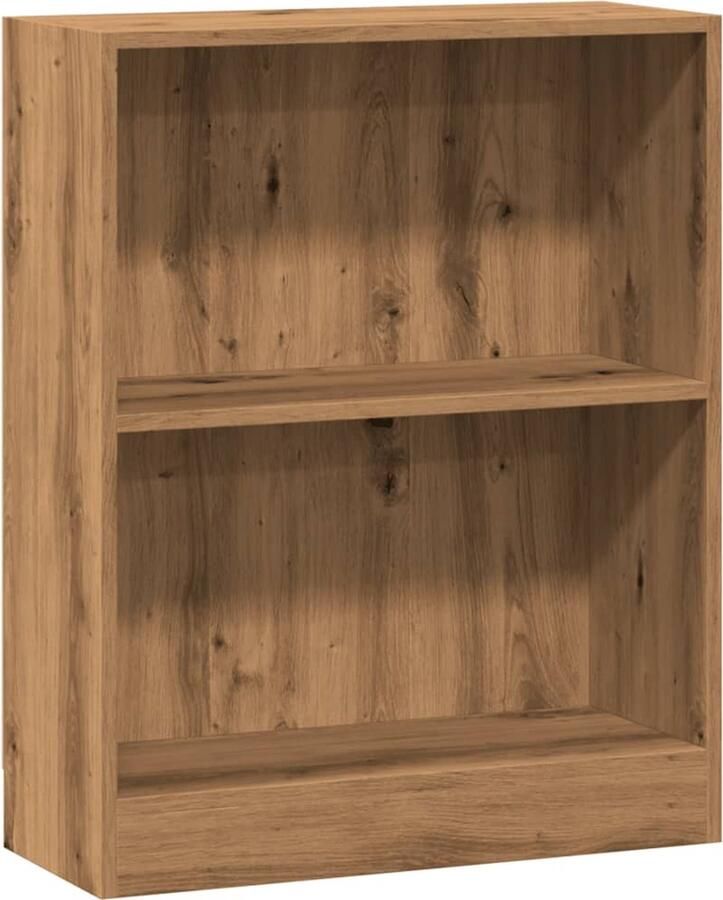 VidaXL Boekenkast 60x24x76 cm bewerkt hout artisanaal eikenkleurig