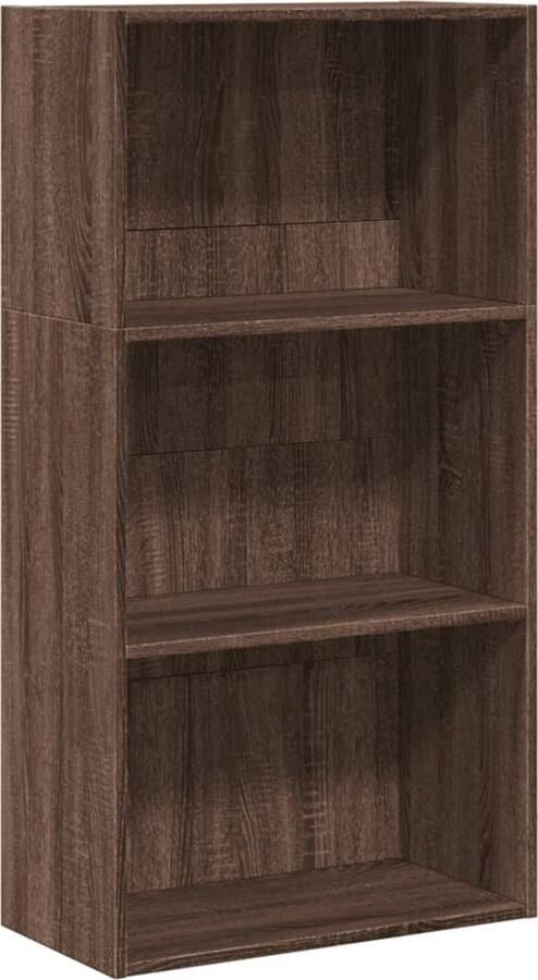 VidaXL Boekenkast 60x30x114 cm bewerkt hout bruin eikenkleurig