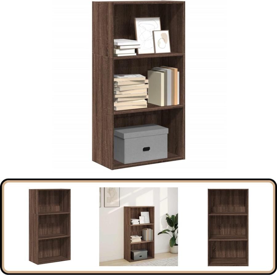 VidaXL Boekenkast 60x30x114 cm Bruin eikenhout Boekenkast Boekenkasten Boeken Plank Schappenkast