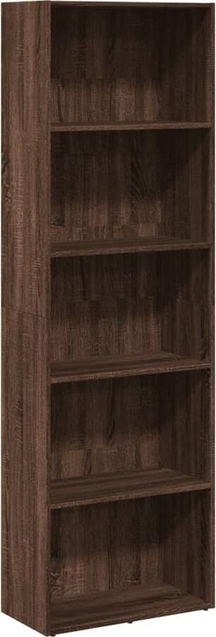 VidaXL Boekenkast 60x30x189 cm bewerkt hout bruin eikenkleurig