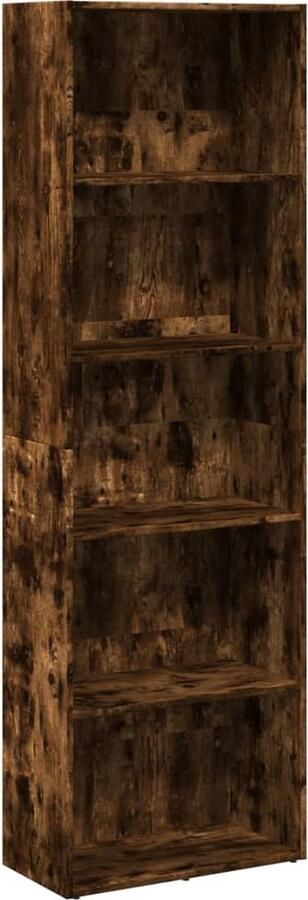 VidaXL Boekenkast 60x30x189 cm bewerkt hout gerookt eikenkleurig