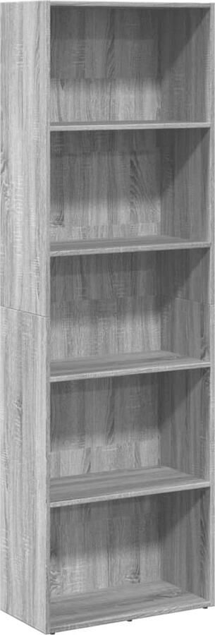 VidaXL Boekenkast Grijs Sonoma Eiken 60x30x189 cm Boekenkast Boekenkasten Boeken Plank Schappenkast