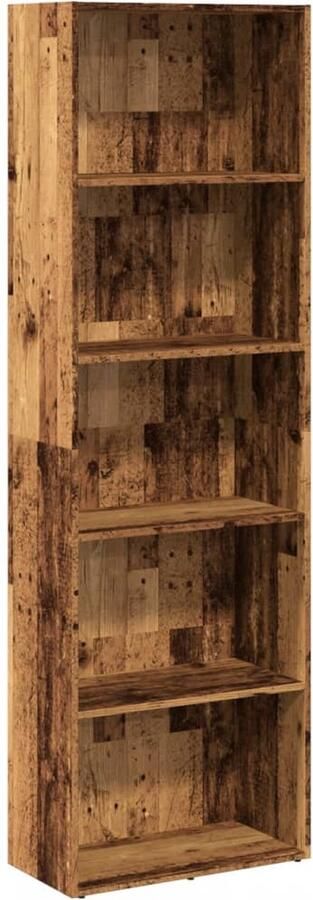 VidaXL Boekenkast 60x30x189 cm bewerkt hout oud houtkleurig