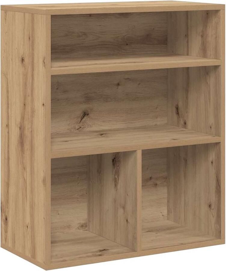 VidaXL Boekenkast 60x30x71 5 cm bewerkt hout artisanaal eikenkleur