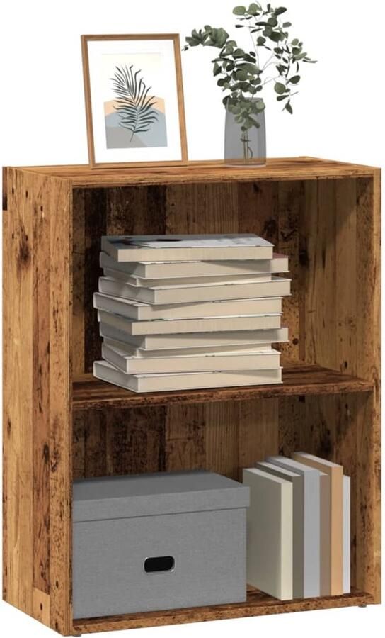VidaXL Boekenkast 60x30x77 cm Bewerkt hout Oud hout Boekenkast Boekenkasten Boeken Plank Schappenkast