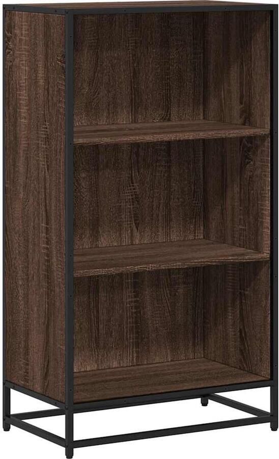 VidaXL Boekenkast 60x35x107 5 cm bewerkt hout bruin eikenkleur