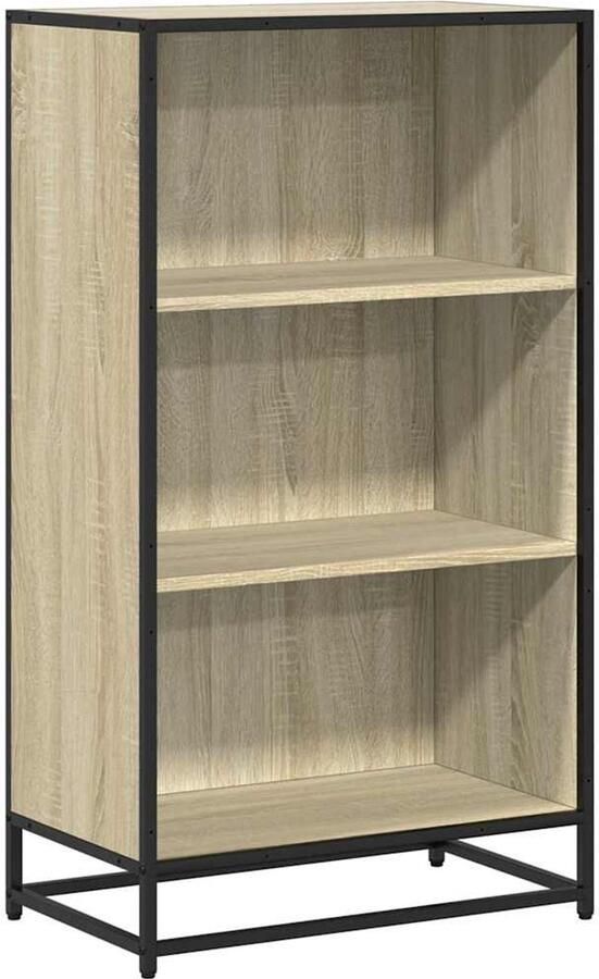 VidaXL Boekenkast 60x35x107 5 cm bewerkt hout sonoma eikenkleurig