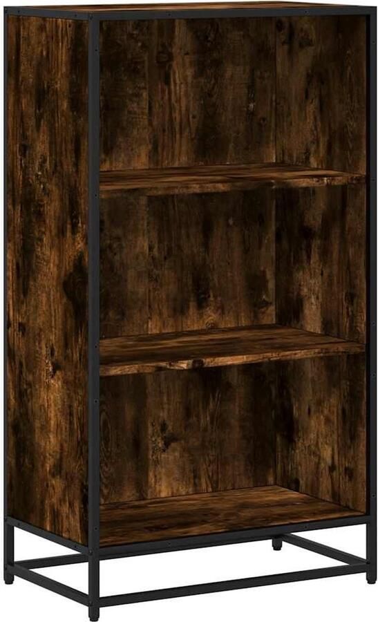 VidaXL Boekenkast 60x35x107 5 cm bewerkt hout gerookt eikenkleurig
