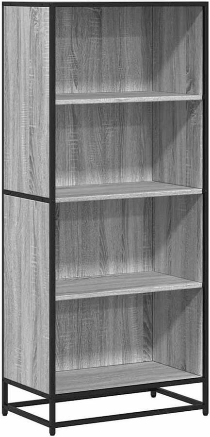 VidaXL Boekenkast 60x35x139 cm bewerkt hout grijs sonoma eikenkleurig