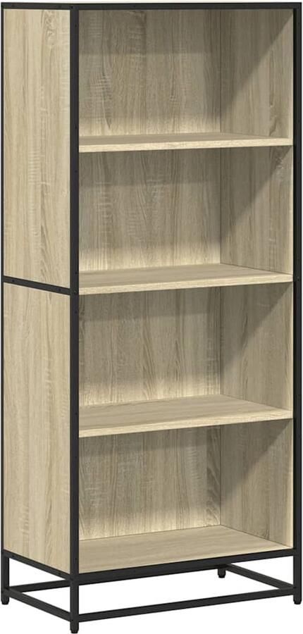 VidaXL Boekenkast 60x35x139 cm bewerkt hout sonoma eikenkleurig