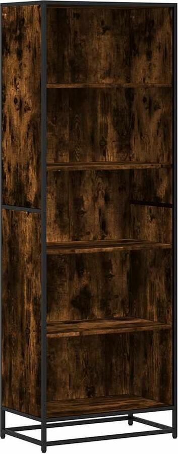 VidaXL Boekenkast 60x35x170 5 cm bewerkt hout gerookt eikenkleurig