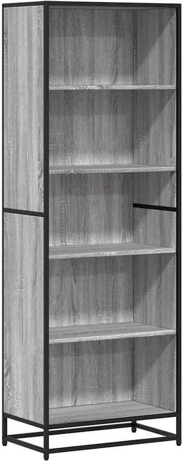 VidaXL Boekenkast 60x35x170 5 cm bewerkt hout grijs sonoma eikenkleur