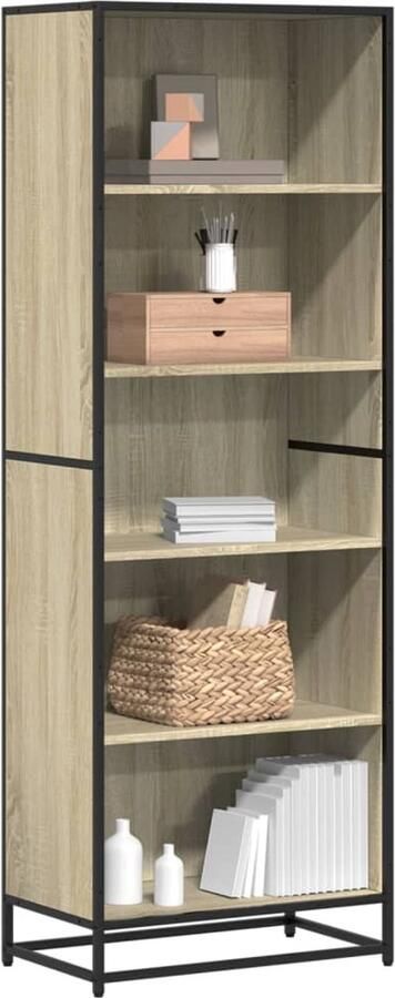 VidaXL Boekenkast 60x35x170 5 cm bewerkt hout sonoma eikenkleurig