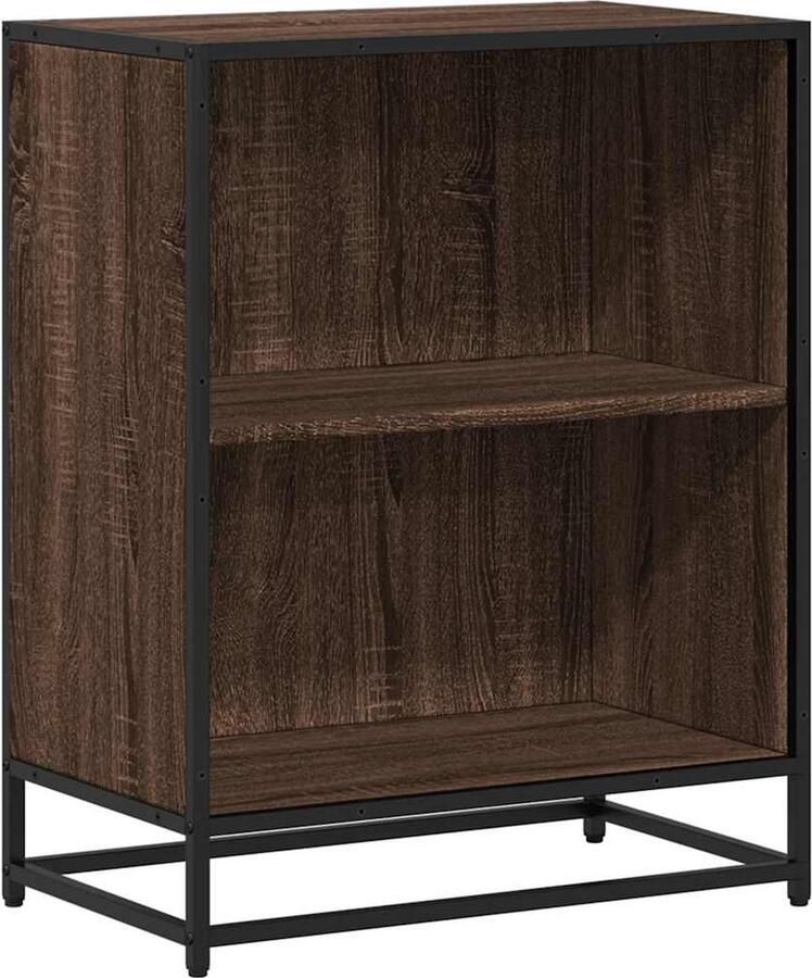 VidaXL Boekenkast 60x35x76 cm bewerkt hout bruin eikenkleur