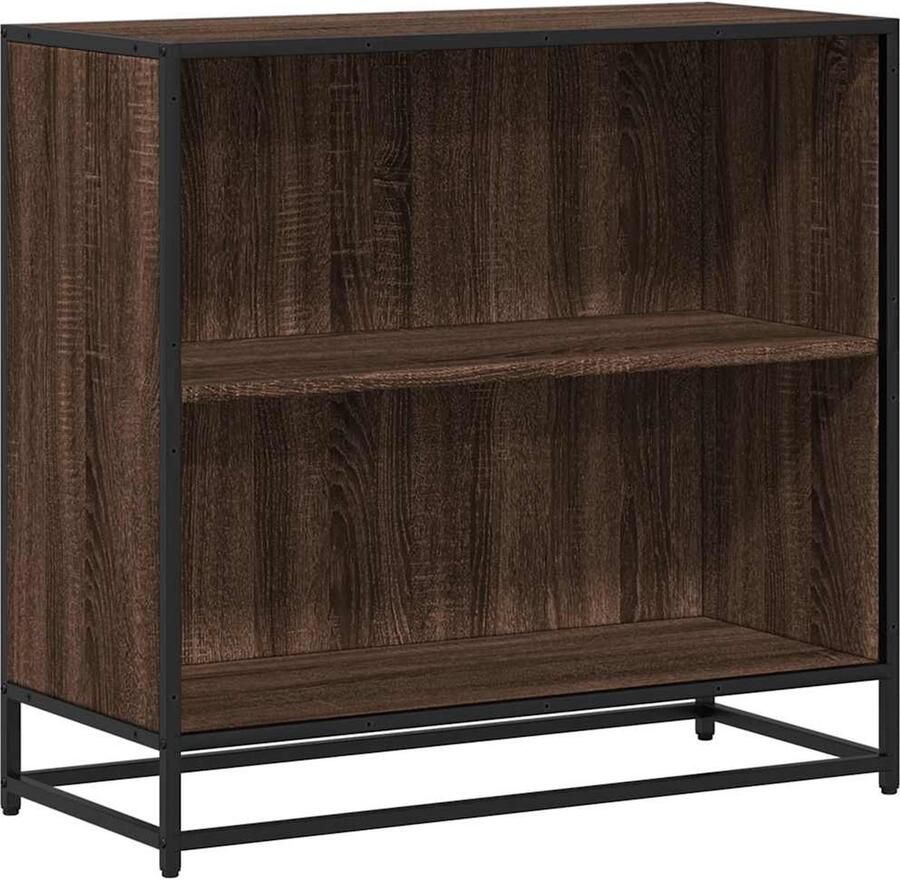 VidaXL Boekenkast 60x35x76 cm bewerkt hout gerookt eikenkleurig - Foto 2