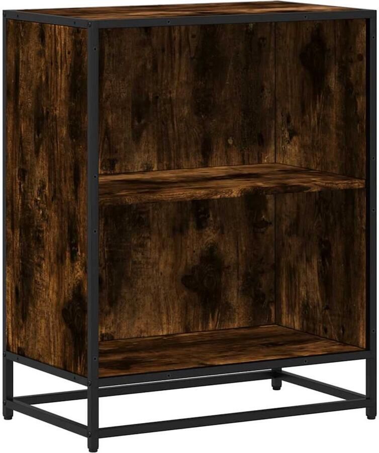 VidaXL Boekenkast 60x35x76 cm bewerkt hout gerookt eikenkleurig
