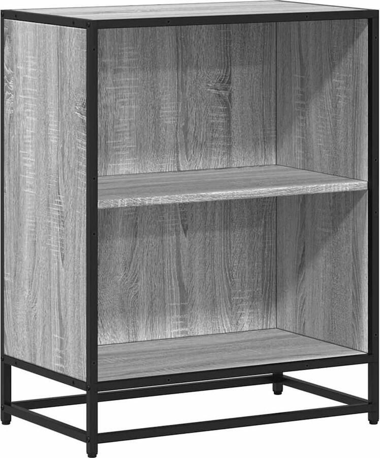 VidaXL Boekenkast 60x35x76 cm bewerkt hout grijs sonoma eikenkleurig