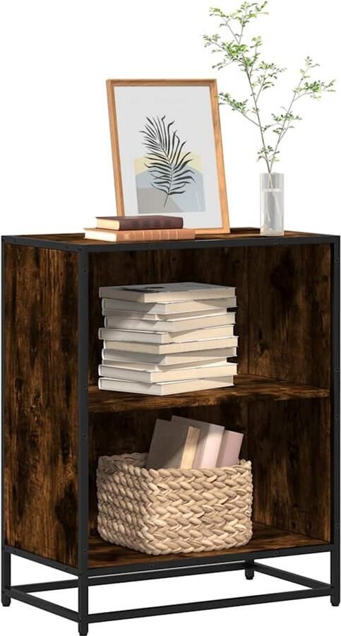 VidaXL Boekenkast 60x35x76 cm Gerookt Eiken Boekenkast Boekenkasten Boekenschap Boekenstandaard