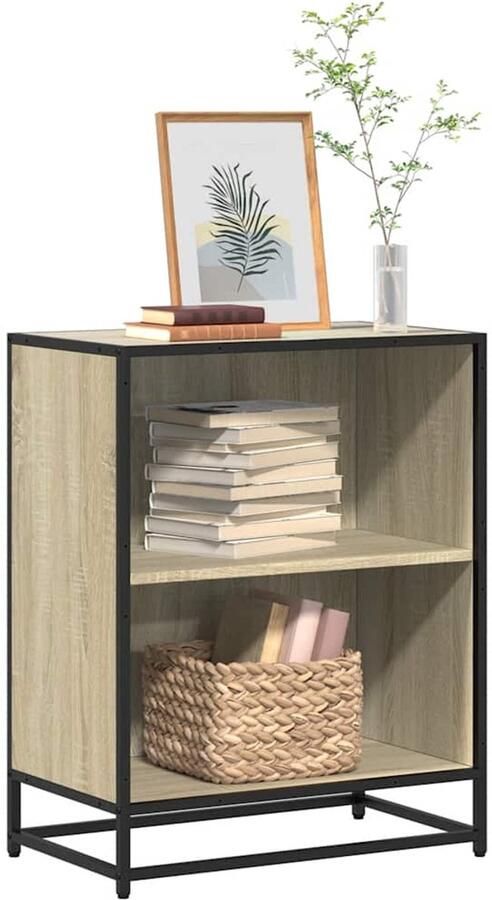 VidaXL Boekenkast 60x35x76 cm Sonoma eiken Boekenkast Boekenkasten Boekenschap Boekenstandaard