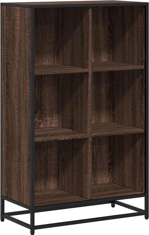 VidaXL Boekenkast 65 5x33x107 5 cm bewerkt hout bruin eikenkleur