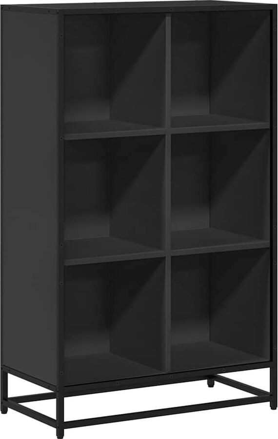 VidaXL Boekenkast 65 5x33x107 5 cm bewerkt hout zwart