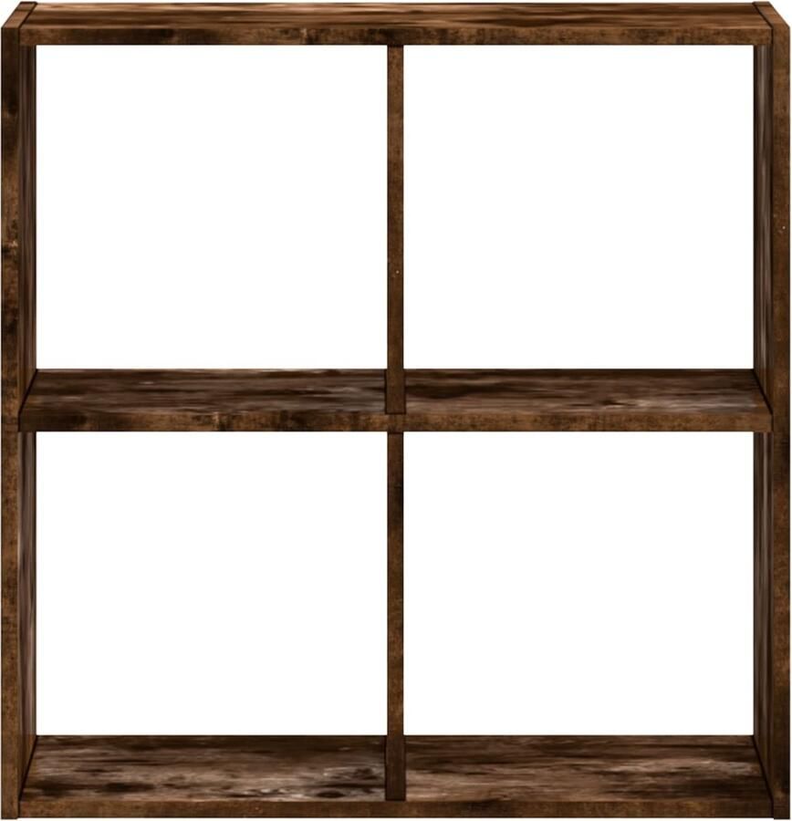 VidaXL Boekenkast 68 5x32x68 5 cm bewerkt hout gerookt eikenkleurig - Foto 3