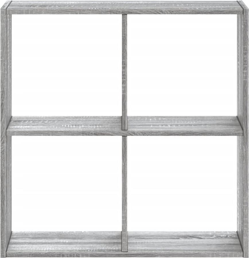 VidaXL Boekenkast 68 5x32x68 5 cm bewerkt hout grijs sonoma eiken - Foto 2