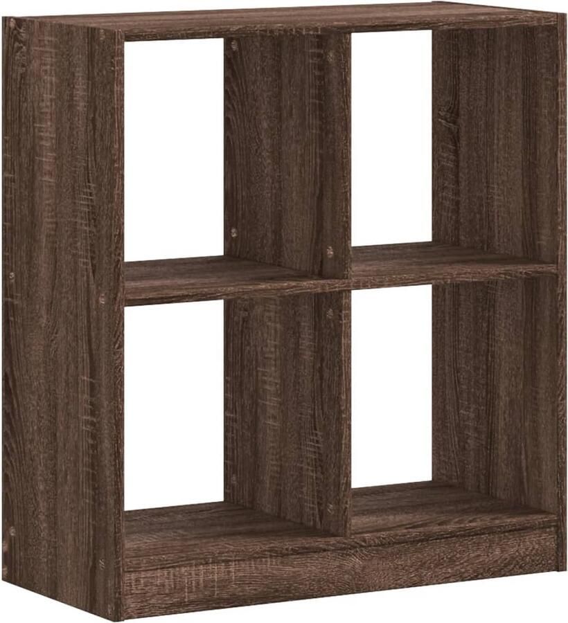 VidaXL Boekenkast 68 5x32x75 cm bewerkt hout bruin eikenkleurig