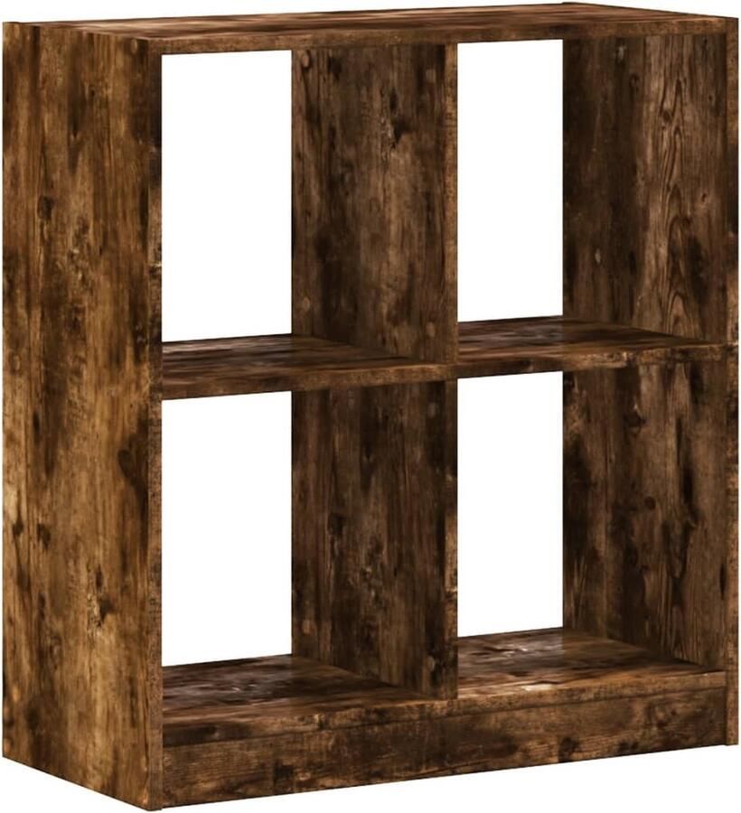 VidaXL Boekenkast 68 5x32x75 cm bewerkt hout gerookt eikenkleurig