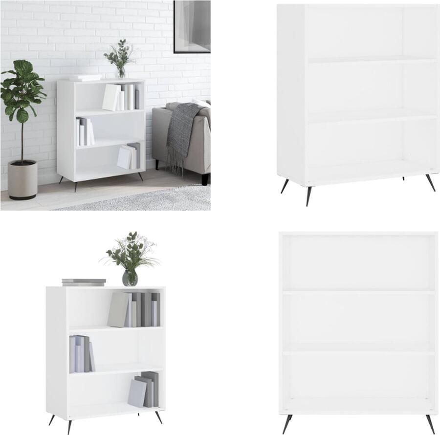 VidaXL -Boekenkast-69 5x32 5x90-cm-bewerkt-hout-wit - Foto 5