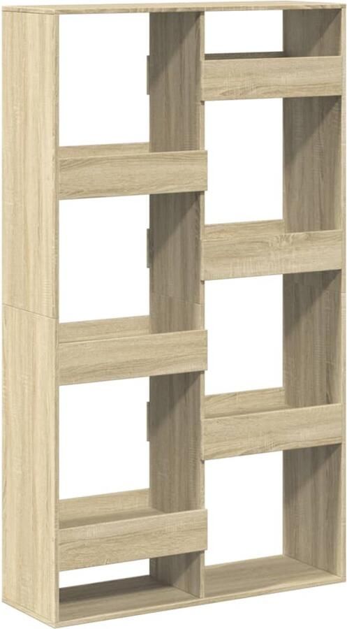 VidaXL Boekenkast 8 schappen 100x33x175 cm Sonoma eikenkleurig Boekenkast Boekenkasten Boeken Plank Schappenkast