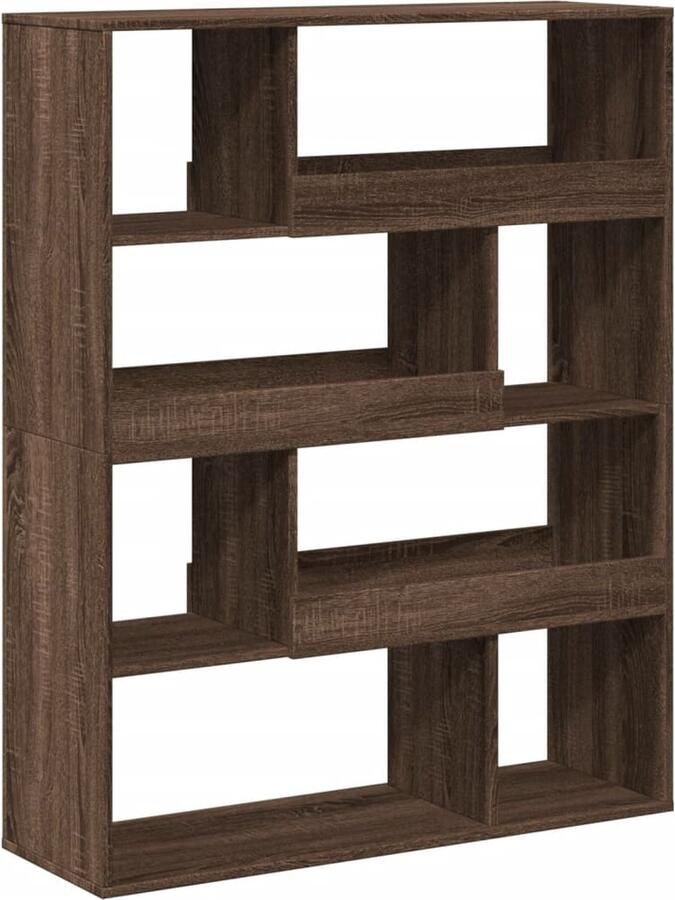 VidaXL Boekenkast 8 schappen Bruin Eiken Boekenkast Boekenkasten Boeken Plank Schappenkast