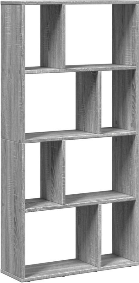 VidaXL Boekenkast 8 Vakken Grijs Sonoma Eiken Boekenkast Boekenkasten Boeken Plank Schappenkast