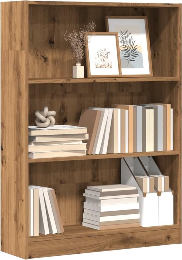 VidaXL Boekenkast 80x24x109 cm Artisanaal Eiken Boekenkast Boekenkasten Boeken Plank Schappenkast
