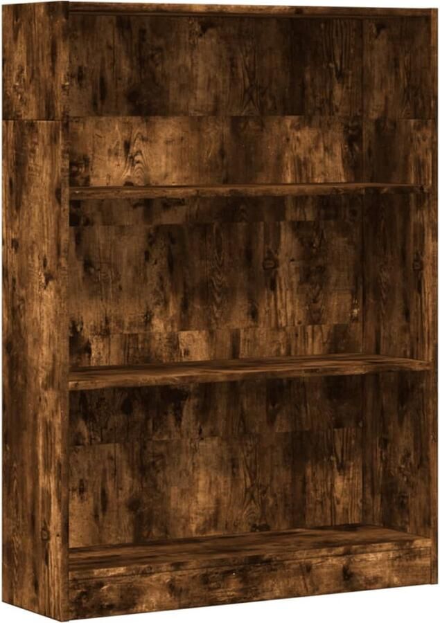 VidaXL Boekenkast 80x24x109 cm bewerkt hout gerookt eikenkleurig