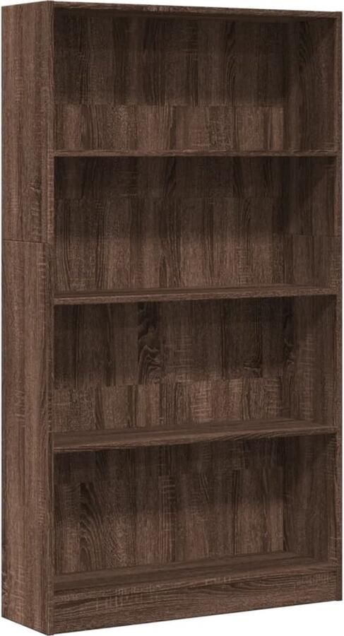 VidaXL Boekenkast Bruineiken 80x24x143 cm Boekenkast Boekenkasten Boeken Plank Schappenkast