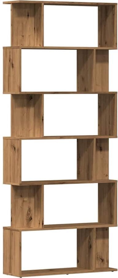 VidaXL Boekenkast 80x24x192 cm bewerkt hout artisanaal eikenkleur