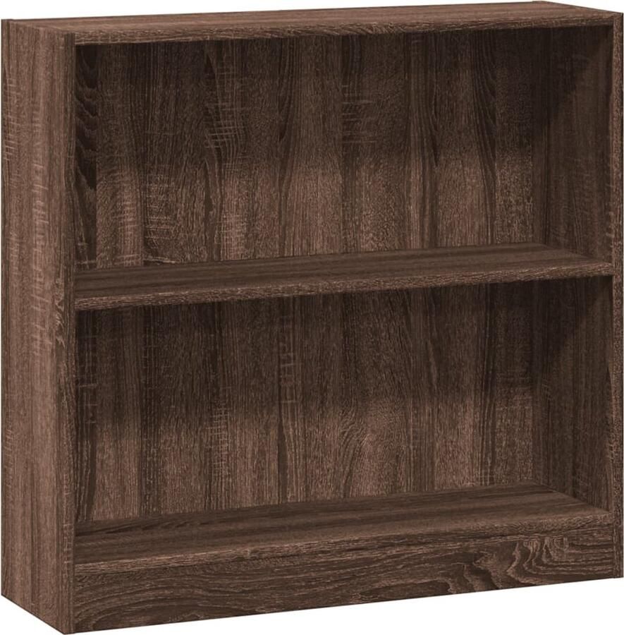 VidaXL Boekenkast 80x24x76 cm bewerkt hout bruin eikenkleurig