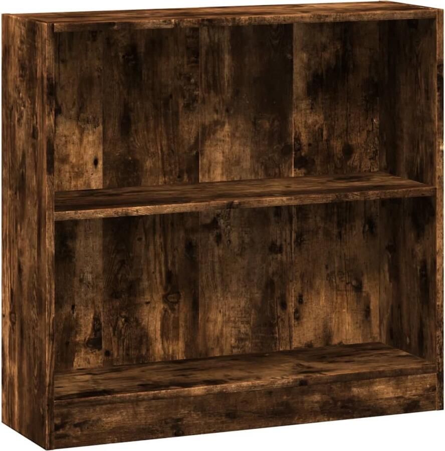 VidaXL Boekenkast 80x24x76 cm bewerkt hout gerookt eikenkleurig