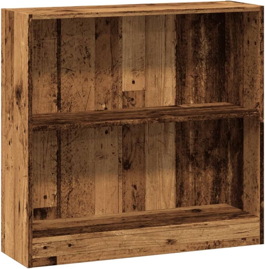 VidaXL Boekenkast 80x24x76 cm Oud Houtkleurig Boekenkast Boekenkasten Boeken Plank Schappenkast
