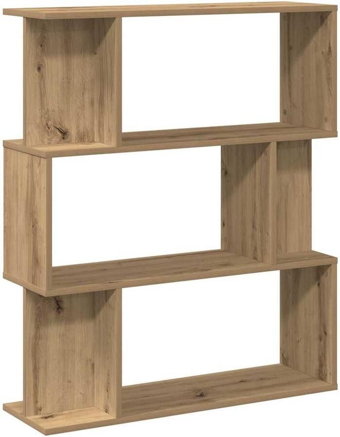 VidaXL Boekenkast 80x24x96 cm bewerkt hout artisanaal eikenkleur