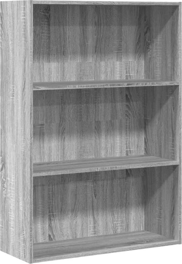 VidaXL Boekenkast Grijs Sonoma Eiken 80x30x114 cm Boekenkast Boekenkasten Boeken Plank Schappenkast - Foto 2