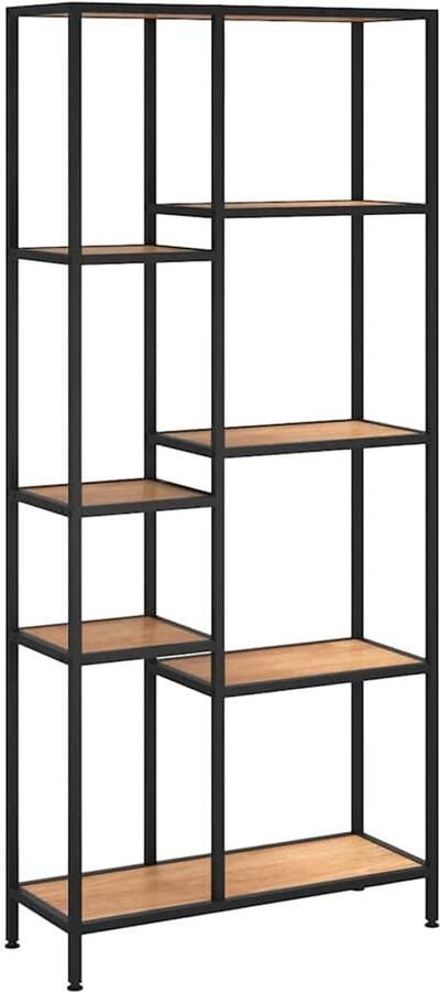 VidaXL -Boekenkast-80x30x180-cm-staal-en-bewerkt-hout - Foto 2