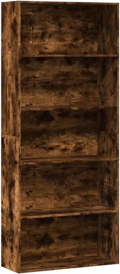 VidaXL Boekenkast 80x30x189 cm bewerkt hout gerookt eikenkleurig