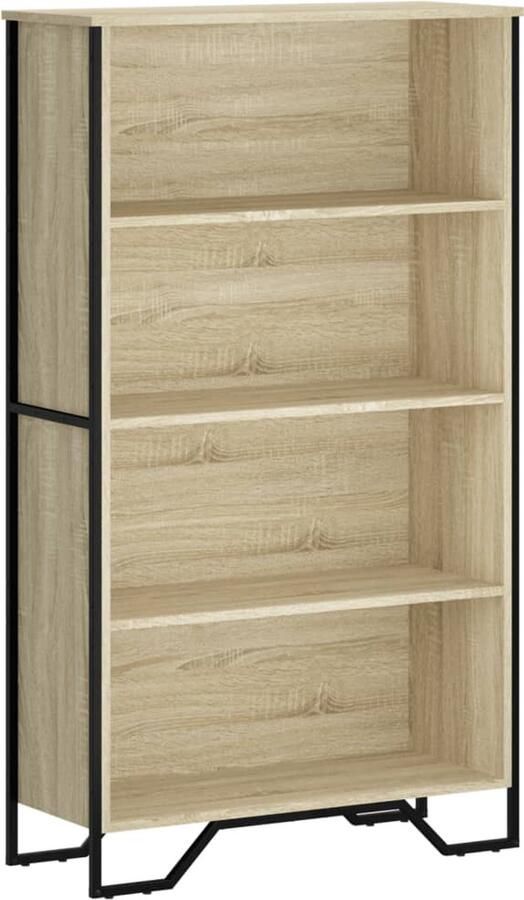 VidaXL Boekenkast 80x31x137 5 cm bewerkt hout sonoma eikenkleurig