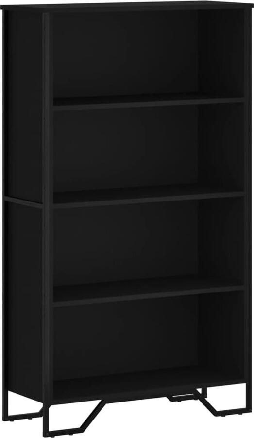 VidaXL Boekenkast 80x31x137 5 cm bewerkt hout zwart