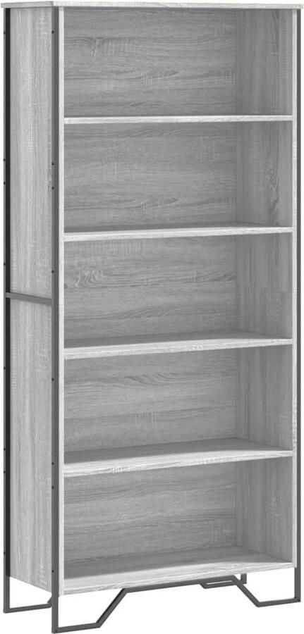 VidaXL Boekenkast 80x31x169 cm bewerkt hout grijs sonoma eikenkleurig