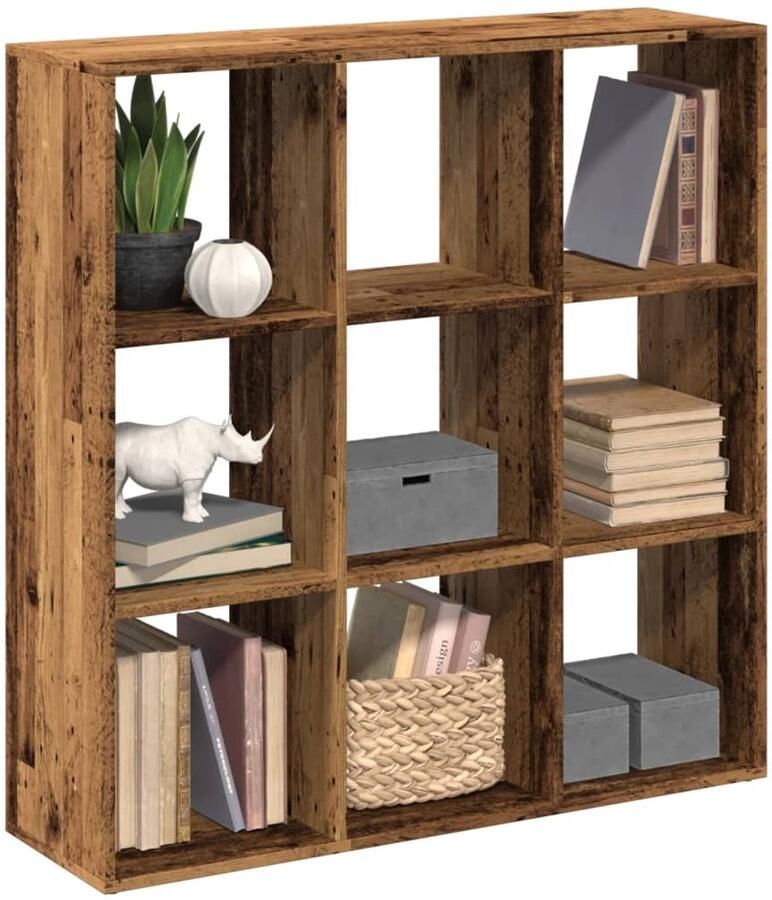 VidaXL Boekenkast 9 Vakken Hout 102x29x103 5 cm Boekenkast Boekenkasten Boeken Plank Schappenkast