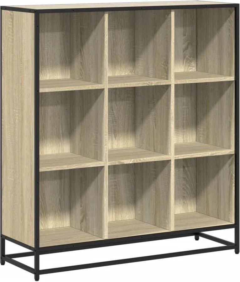 VidaXL Boekenkast 9 Vakken Sonoma Eiken 97 5x33x107 5 cm Boekenkast Boekenkasten Boeken Plank Schappenkast