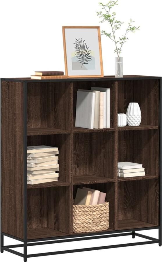 VidaXL Boekenkast 97 5x33x107 5 cm Bruin eiken Boekenkast Boekenkasten Boeken Plank Schappenkast